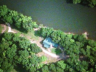 Aerial View of Property Home is Closest to River