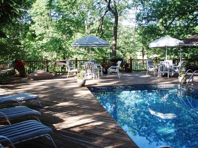 Inviting pool with large decking