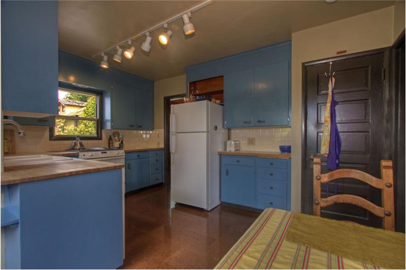 Kitchen with eating area.