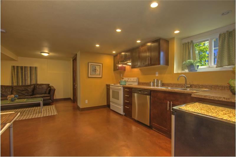 Downstairs Kitchen. This apartment has rented for $1300 per month.