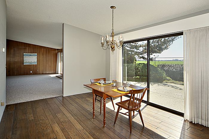 Dining area with views to the farmlands