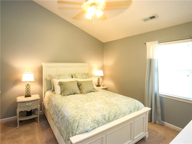 Vaulted ceilings in upstairs bedrooms