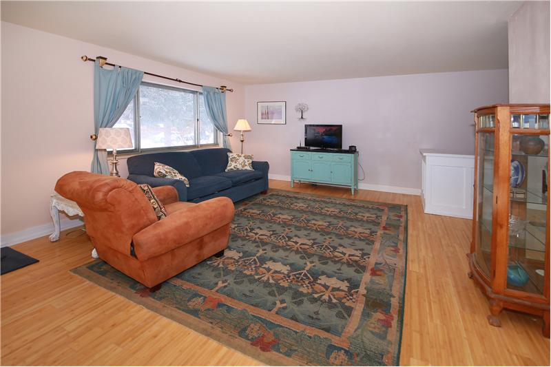 Living room with bamboo flooring
