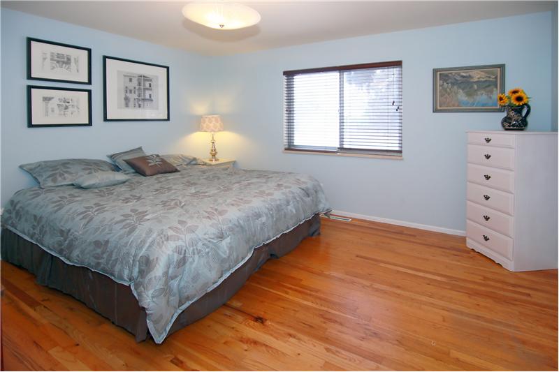 Master bedroom fits a King size bed.