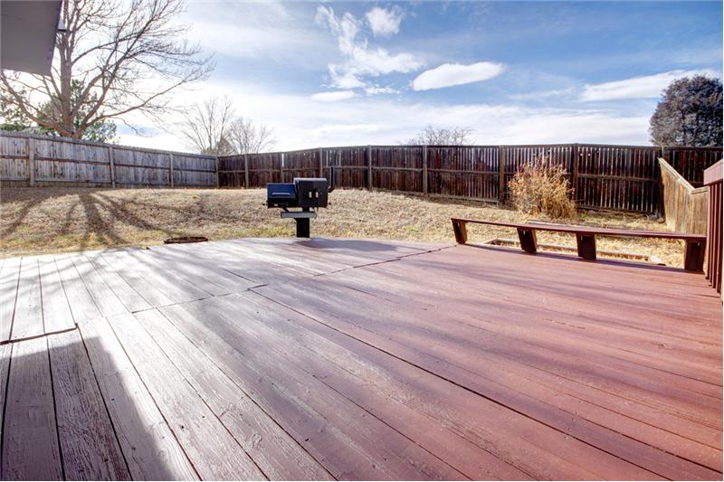 Large 20 x 20 wood deck with smoker is great for entertaining!
