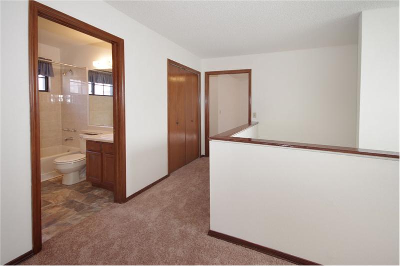 3 bedrooms and 2 baths on upper level. Large linen closet.