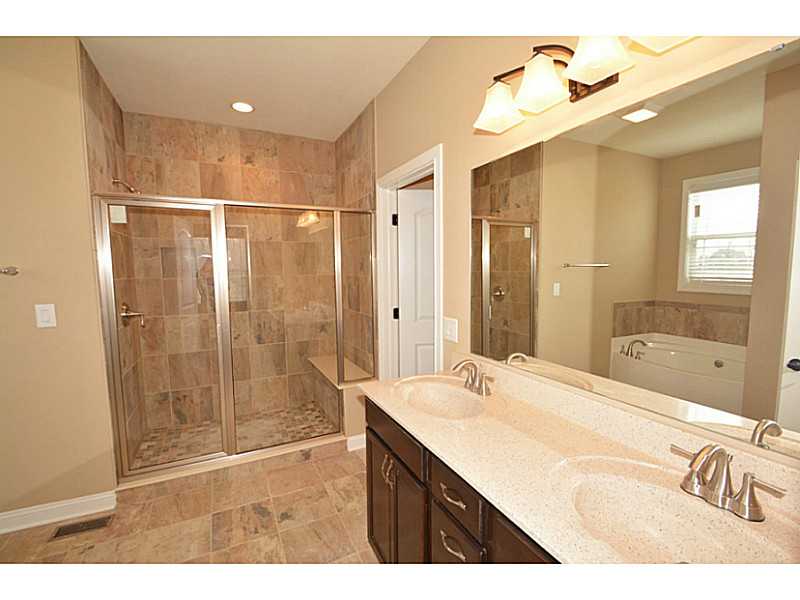 Master Bathroom shower & double sinks