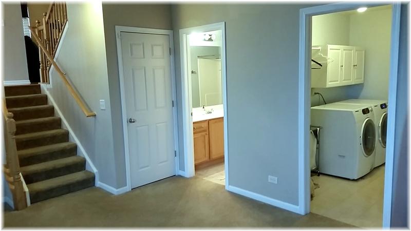 Laundry Room and Full Bath in Lower Level Family Room