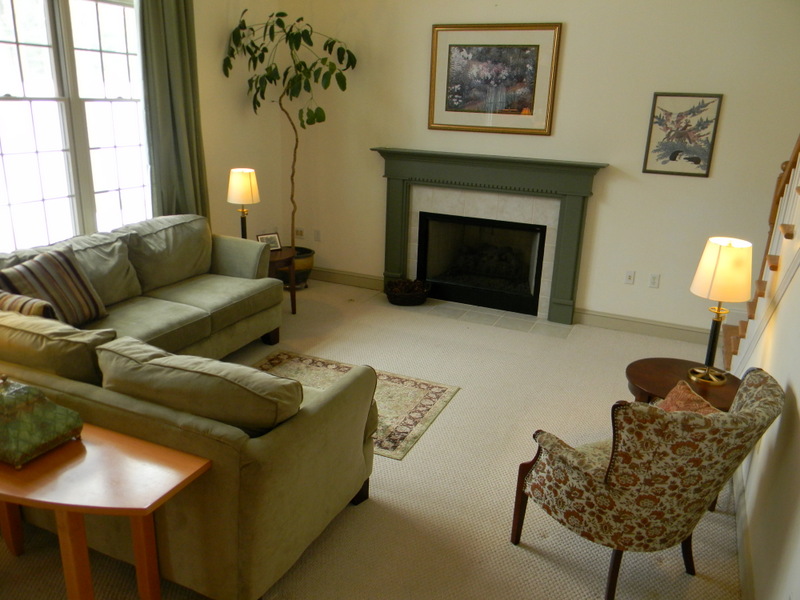 Gas fireplace in the family room