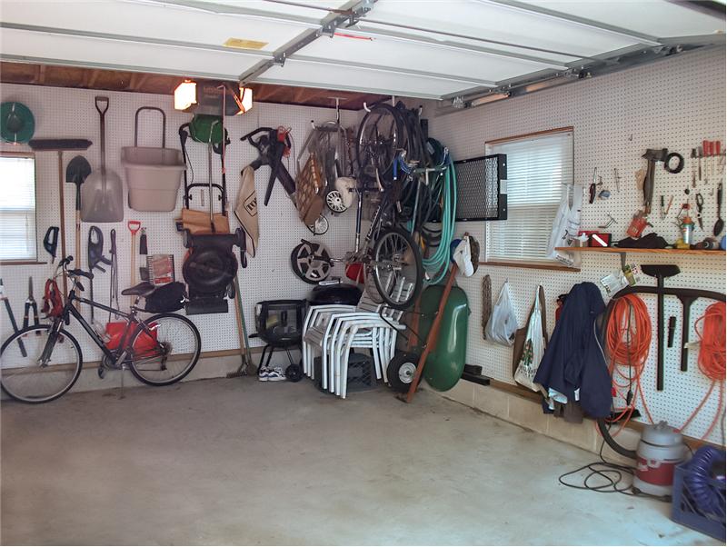 Garage with Pegboard Walls