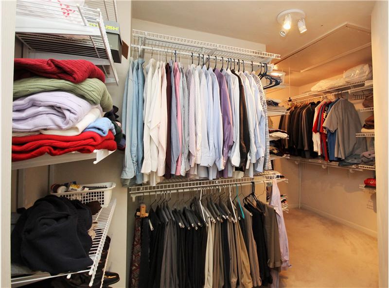 HUGE master closet with plenty of room!