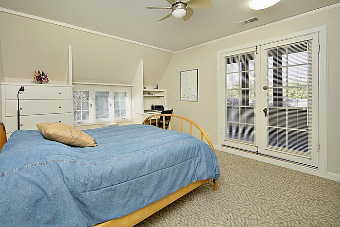 Fourth Bedroom with French Doors to Screened Porch Area