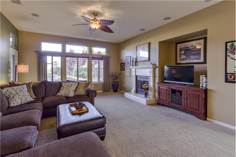 Cozy Gas Fireplace in Family Room