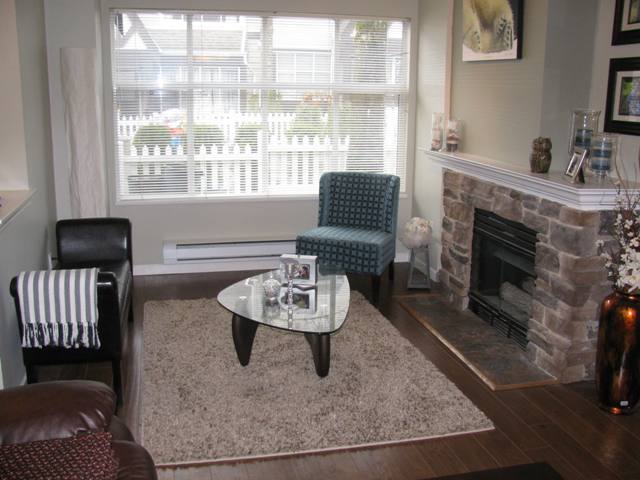 Living room with large front window