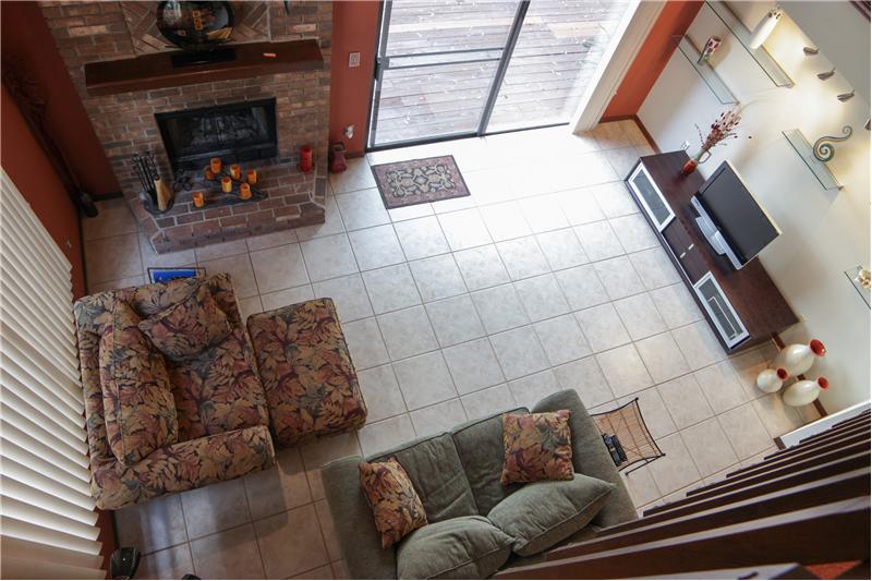 View of Living Room from Den