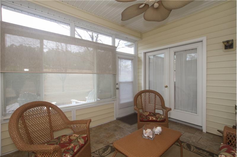 View of doors to living room from garden room