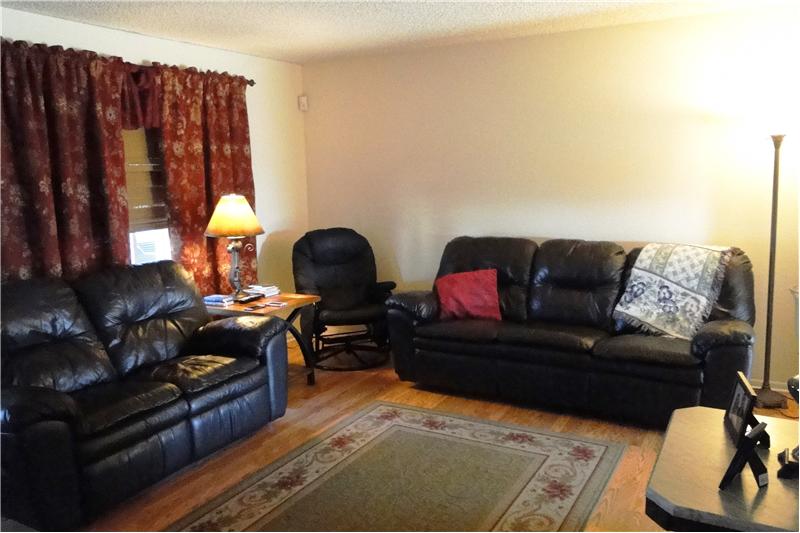 Living Room with Laminate Wood Flooring