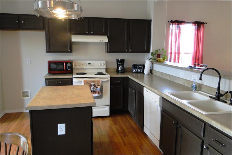 Newly finished kitchen cabinets