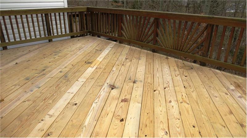 Wood Deck has just be Resurfaced and is off of Kitchen