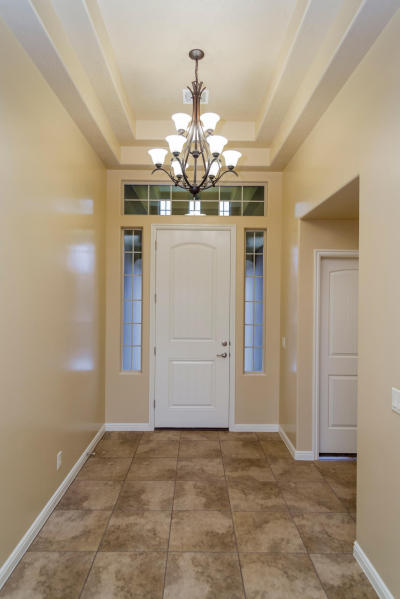 Private Entry Way with Coffer Ceilings