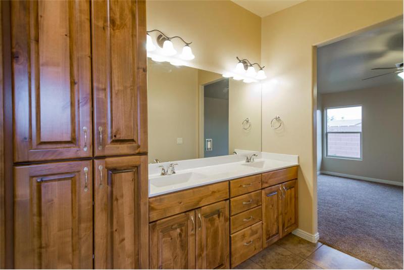 Master Bathroom Marble Counter Tops Double Sinks